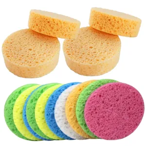VALICLUD Loose Powder Puff 25pcs Makeup Removal Sponges Cleansing Face Wash Puff Spa Sponge Random Color