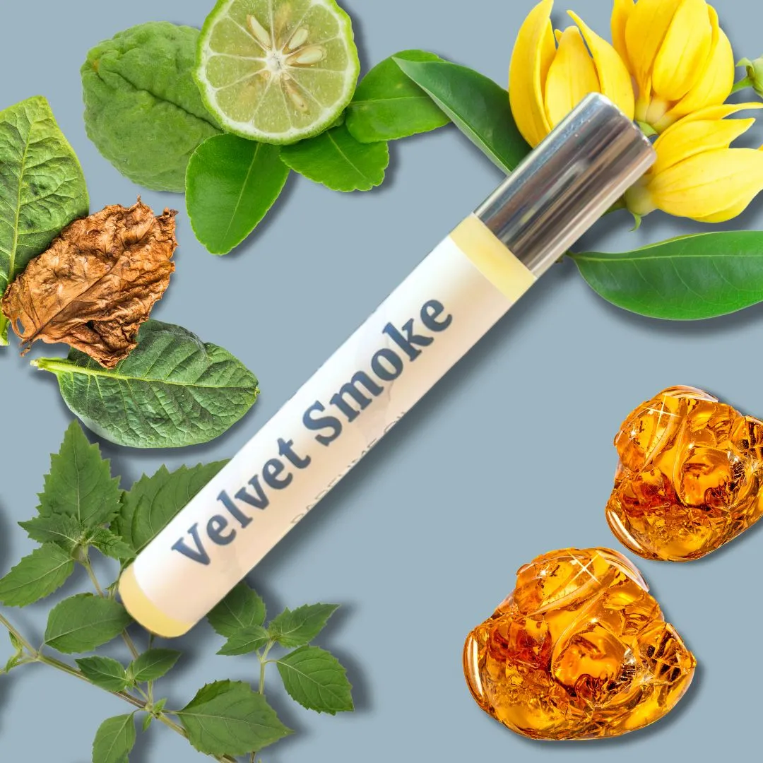 Velvet Smoke Luxury Rollerball Perfume Oil | Handcrafted Oriental Woody Fragrance