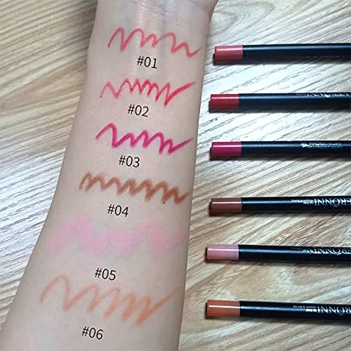 VERONNI Matte Lipstick and Lip Liner Set Waterproof Lip Liner Pencil Long Lasting Lip Gloss Set Liquid Lip Makeup (#06)