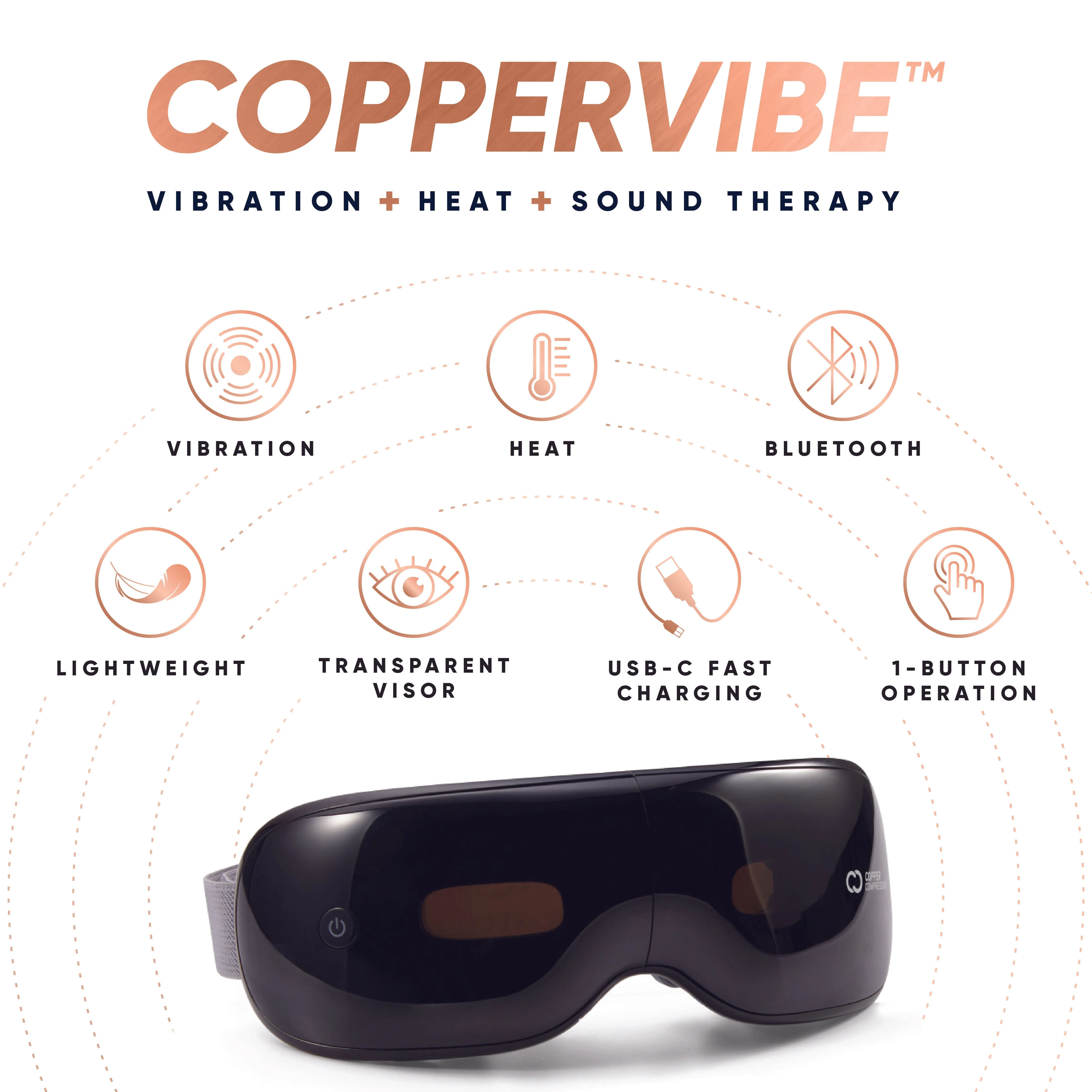 Vibration Heat Sound Eye Massager