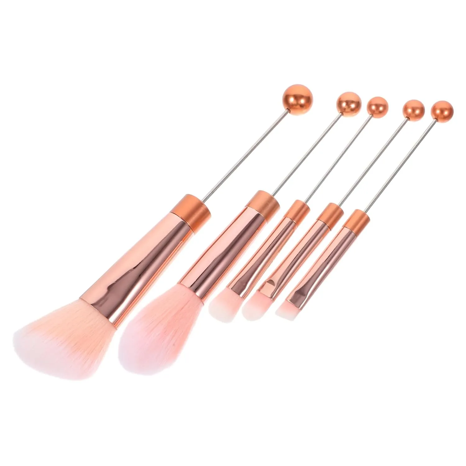 VICASKY 5pcs Precision Makeup Brush for Women Includes Eyeshadow Blush and Loose Powder Brushes Lightweight and Easy to Handle for Beginners and Professionals Handles