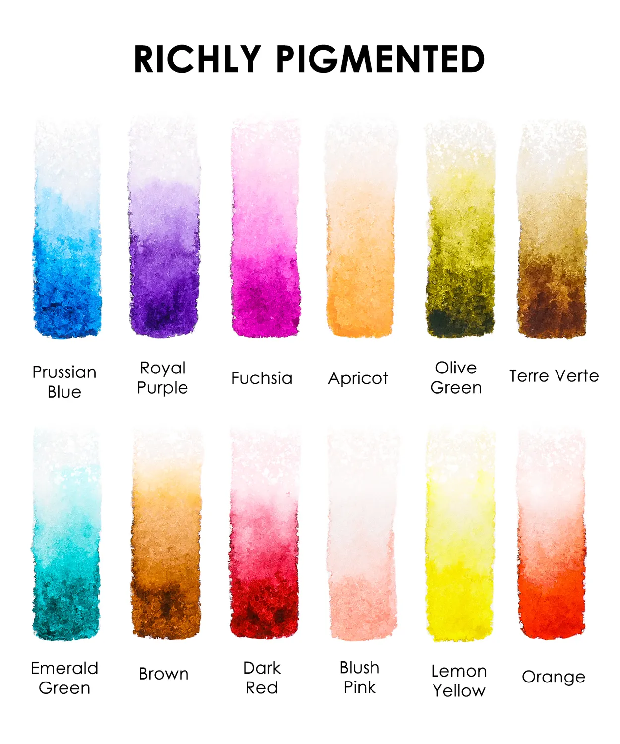 Watercolor Pocket Set of 12 - Floral Colors