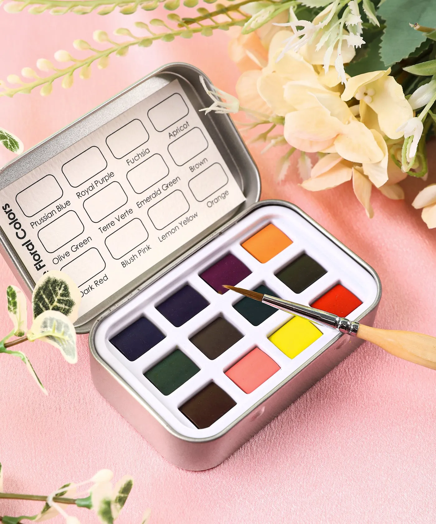 Watercolor Pocket Set of 12 - Floral Colors