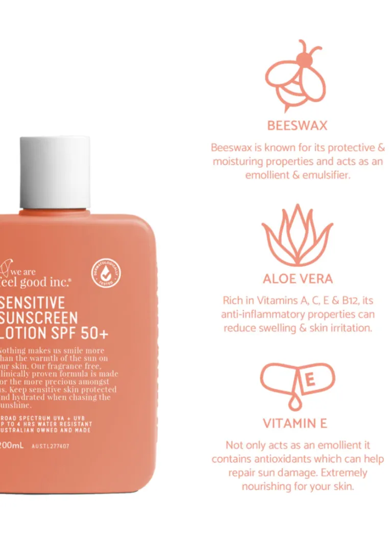 We are Feel Good Sunscreen Sensitive SPF50  200 ml