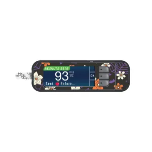 Webbed Flowers Sticker for Bayer Contour Next Glucometer