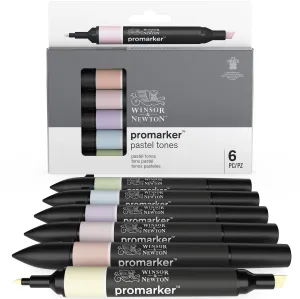 Winsor & Newton ProMarker 6 Pastel Tones