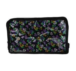 Women's Black Floral Cosmetic Bag New