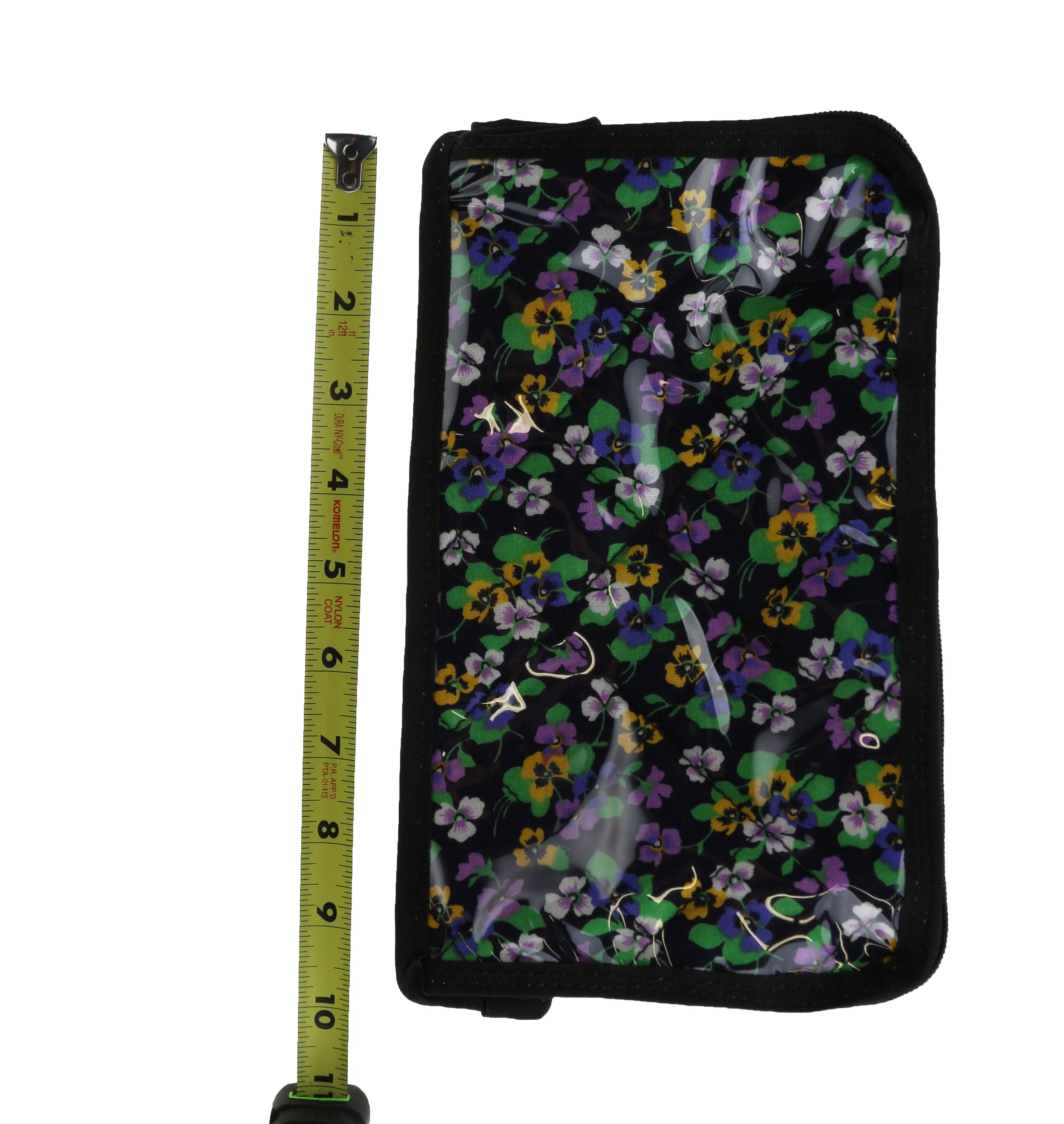 Women's Black Floral Cosmetic Bag New