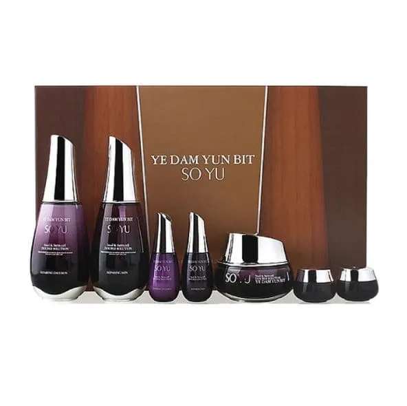 YE DAM YUN BIT So Yu Snail & Stem Cell Double Solution Skincare 3 pcs Set