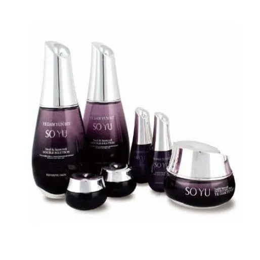 YE DAM YUN BIT So Yu Snail & Stem Cell Double Solution Skincare 3 pcs Set