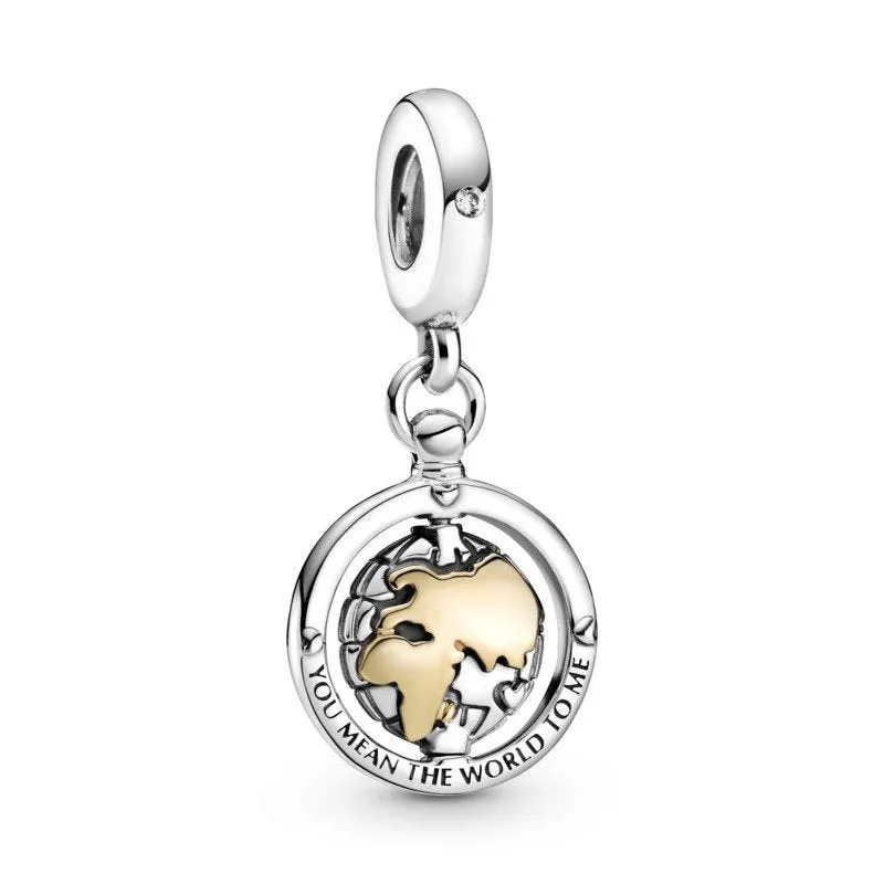 You Mean The World to Me Globe Dangle Charm