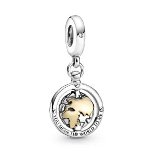 You Mean The World to Me Globe Dangle Charm